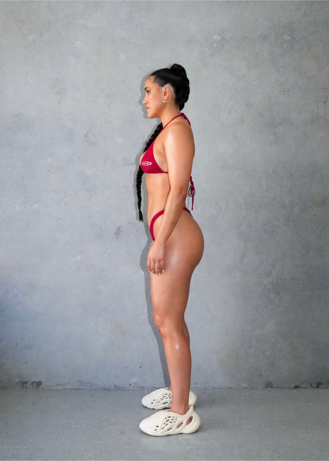 burgendy verano bikini top